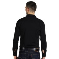 COLLINS LSL MEN, men's long sleeve shirt, black