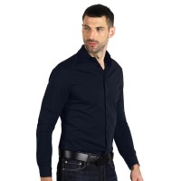 COLLINS LSL MEN, men's long sleeve shirt, blue