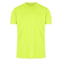 CROSSFIT, sports t-shirt, 100% polyester, neon yellow