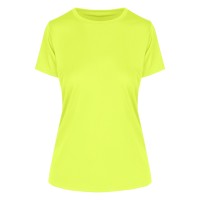 CROSSFIT LADY, women's t-shirt, 100% polyester, neon yellow