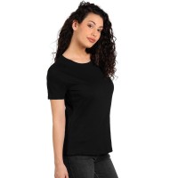 MASTER LADY, women's t-shirt, 100% cotton, slim fit, black