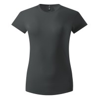 MASTER LADY, women's t-shirt, 100% cotton, slim fit, dark gray