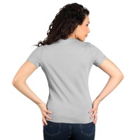 MASTER LADY, women's t-shirt, 100% cotton, slim fit, gray