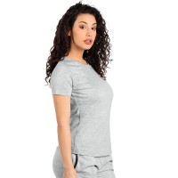 MASTER LADY, women's t-shirt, 100% cotton, slim fit, ash