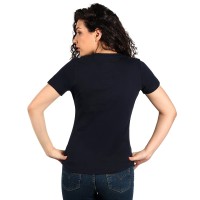 MASTER LADY, women's t-shirt, 100% cotton, slim fit, blue