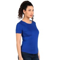 MASTER LADY, women's t-shirt, 100% cotton, slim fit, royal blue