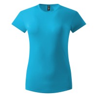 MASTER LADY, women's t-shirt, 100% cotton, slim fit, turquoise
