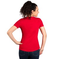 MASTER LADY, women's t-shirt, 100% cotton, slim fit, red