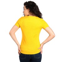 MASTER LADY, women's t-shirt, 100% cotton, slim fit, yellow