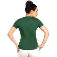 MASTER LADY, women's t-shirt, 100% cotton, slim fit, forest green
