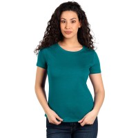 MASTER LADY, women's t-shirt, 100% cotton, slim fit, petrol