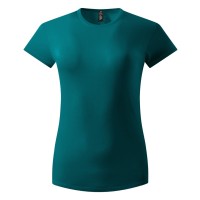 MASTER LADY, women's t-shirt, 100% cotton, slim fit, petrol