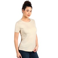 MASTER LADY, women's t-shirt, 100% cotton, slim fit, beige