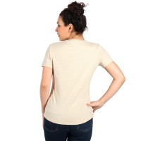 MASTER LADY, women's t-shirt, 100% cotton, slim fit, beige
