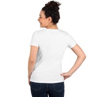 MASTER LADY, women's t-shirt, 100% cotton, slim fit, white