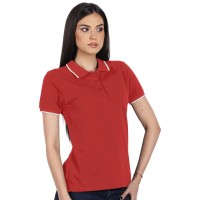 ATLANTIC LADY, women's polo shirt, 190 g/m2, red