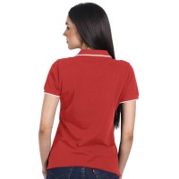 ATLANTIC LADY, women's polo shirt, 190 g/m2, red