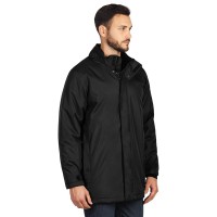 HILL, unisex fully zippered winter jacket, black