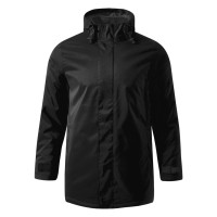 HILL, unisex fully zippered winter jacket, black