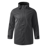 HILL, unisex fully zippered winter jacket, dark gray