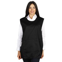 GARSON, pullover apron, black