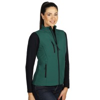 SKIPPER VEST WOMEN, women's softshell bodywarmer, green