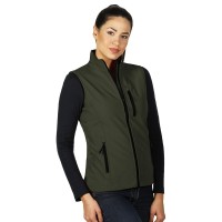 SKIPPER VEST WOMEN, women's softshell bodywarmer, olive