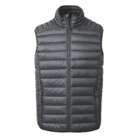 RINO VEST, light padded bodywarmer, dark gray