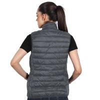 RINO VEST WOMEN, light padded bodywarmer, dark gray