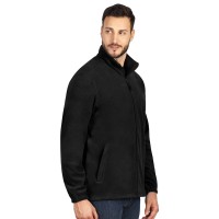 POLARIS, unisex polar fleece sweatshirt, black