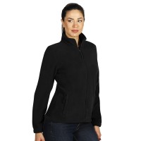 POLARIS LADY, women's polar fleece jacket/sweatshirt, black