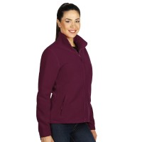 POLARIS LADY, women's polar fleece jacket/sweatshirt, burgundy