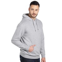 ABSOLUT HOODY, organic cotton hooded sweatshirt, 280 g/m2, ash