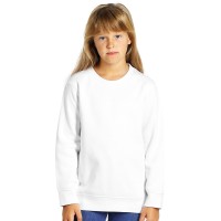 SPRING KID, kids' sweatshirt, round neck, 280 g/m2, white