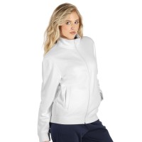 SPINNER, unisex zipped sweatshirt, 280 g/m2, white