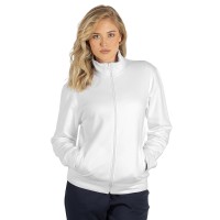 SPINNER, unisex zipped sweatshirt, 280 g/m2, white