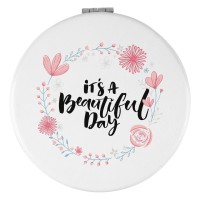 LOVELY ROUND, mirror, white