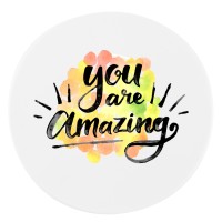 LULU, plastic mirror, white