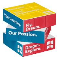 REBUS, folding cube, white