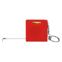 BRICK, key holder with measuring tape, 1 m, red