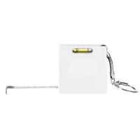 BRICK, key holder with measuring tape, 1 m, white