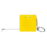 BRICK, key holder with measuring tape, 1 m, yellow