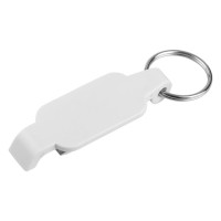 CLIPER, key holder with bottle opener, white