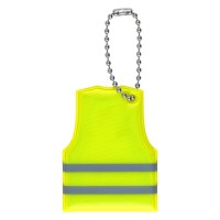 ALERT, key holder, neon yellow