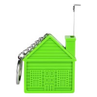 HOME, key holder with measuring tape, 1 m, kiwi