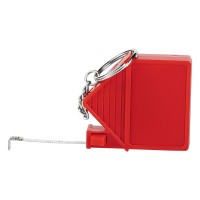 HOME, key holder with measuring tape, 1 m, red
