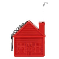 HOME, key holder with measuring tape, 1 m, red