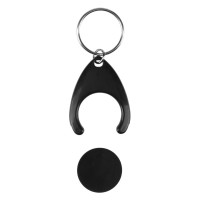 TOKEN, key holder with shopping cart token, black
