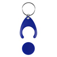 TOKEN, key holder with shopping cart token, royal blue