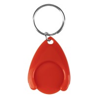 TOKEN, key holder with shopping cart token, red